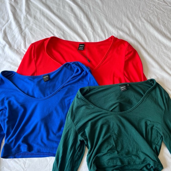 SHEIN sxy long sleeve tops PACK OF 3 - Picture 2 of 3